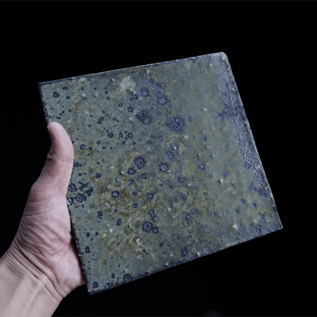 NO.193　八田亨　白掛tile　plate　正方中