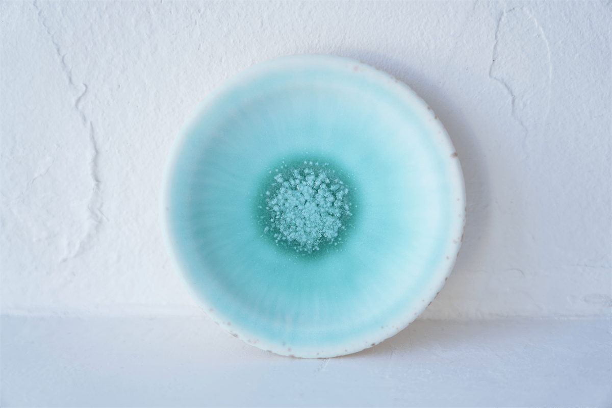 NO.6-I 岩崎龍二 Φ10㎝ 豆皿 アイスグリーン | JIBITA