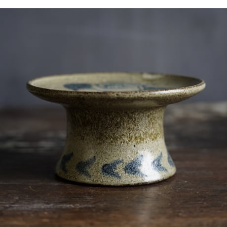 梅本尋司　U-88-3　青花鳥文台皿　古代イスラーム