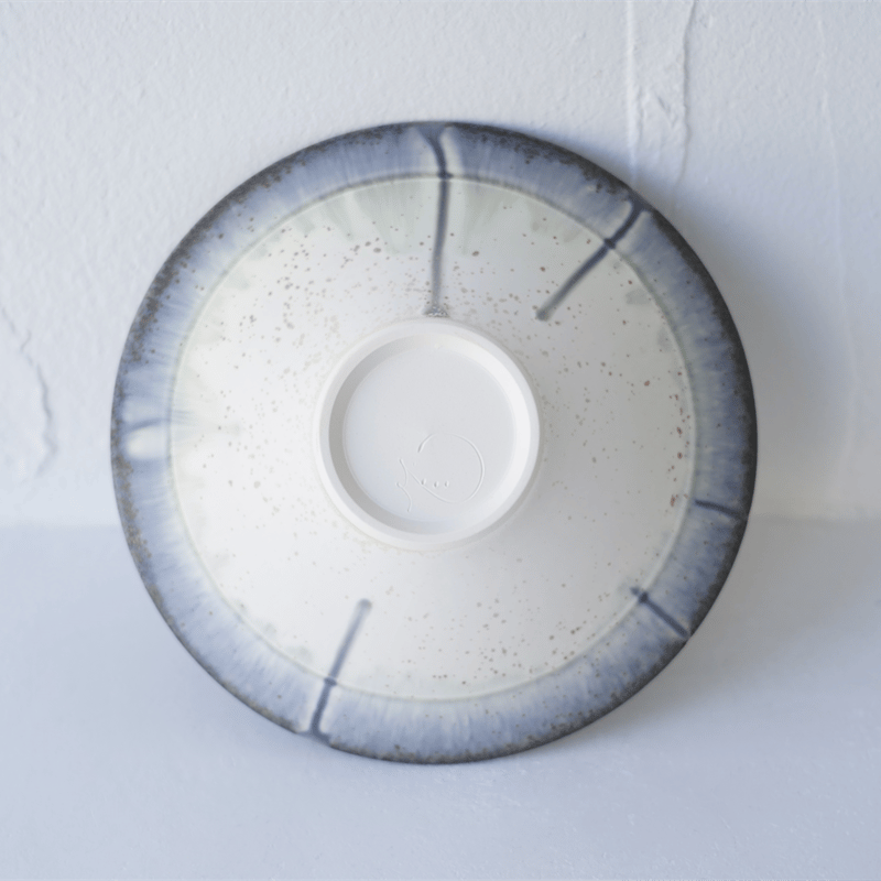 NO.14-G 岩崎龍二 Φ20.5㎝ 7寸リム鉢 ブルーグレー 灰流し | JIBITA