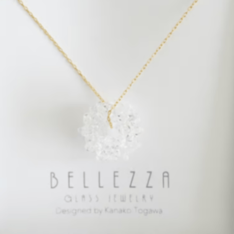 BELLEZA Glass Jewelry 　Crystal loop ゴールドネックレス S