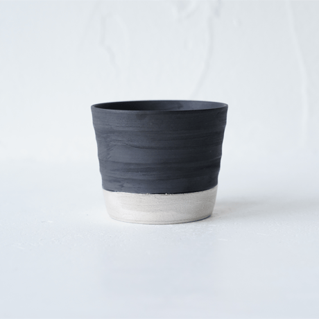 野田里美　銀彩そば猪口カップ　　A　※個体差有り