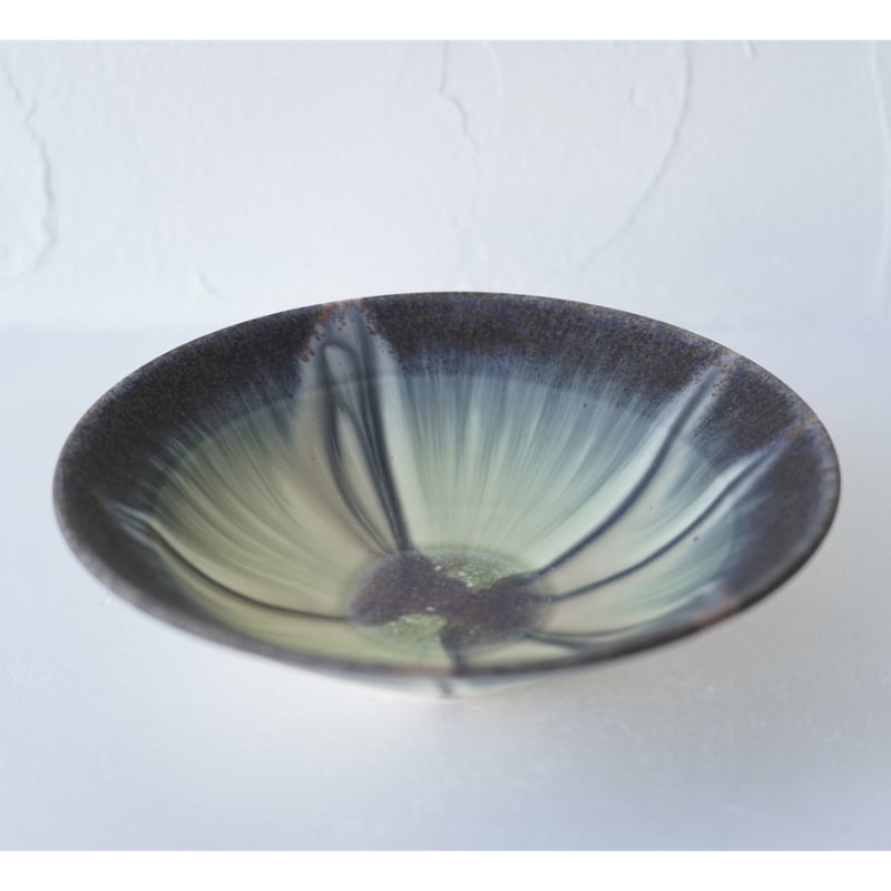 NO.14-G 岩崎龍二 Φ20.5㎝ 7寸リム鉢 ブルーグレー 灰流し | JIBITA