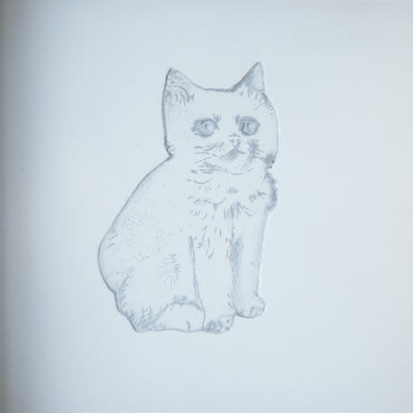 古屋郁　銅版画　37「青目の子猫」　ed.1/7