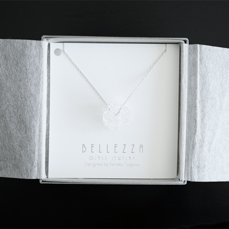 BELLEZA Glass Jewelry 　Crystal loop シルバーネックレス S