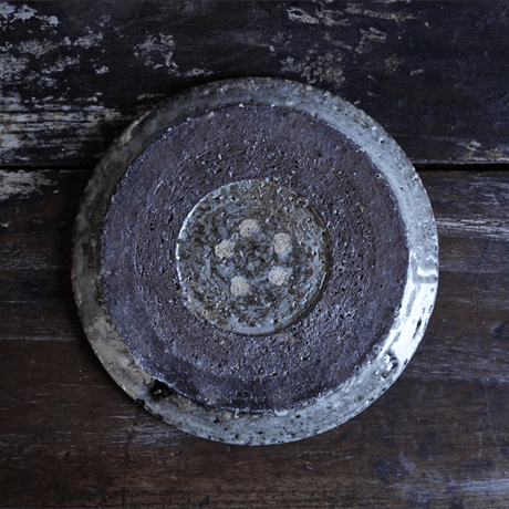 NO.262　八田亨　白掛tile　plate　円