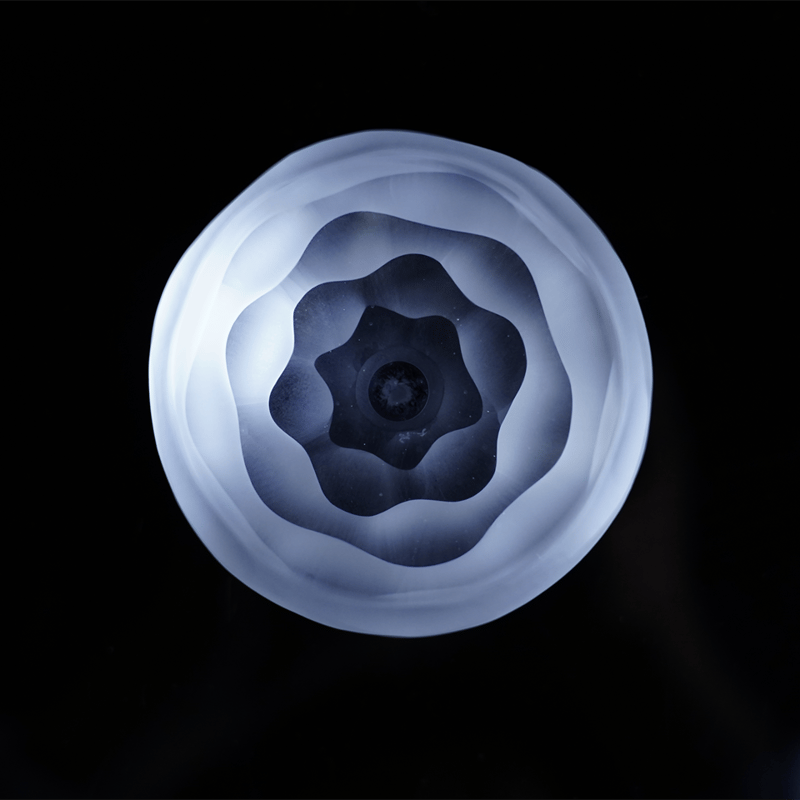 貴島雄太朗　ガラス　器　皿　ガラス細工　アート　高小皿　小　2個セット 貴島雄太朗 ガラス 器 皿 ガラス細工 アート 高小皿 小 2個セット 貴島