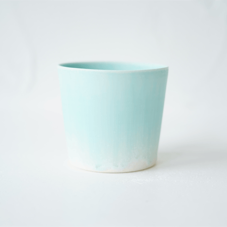NO.4-H　　岩崎龍二　蕎麦猪口　　　アイスグリーン