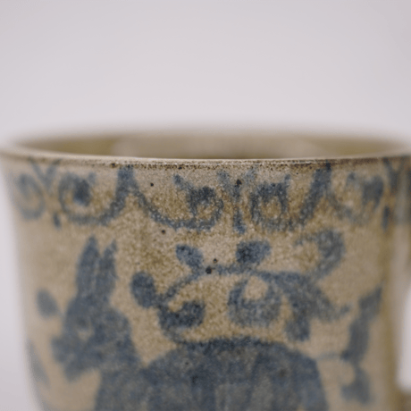 梅本尋司　U-81-4　青花脚付マグカップ　古代イスラーム
