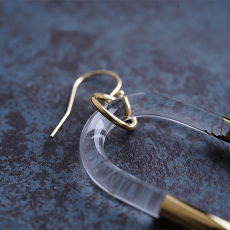 BELLEZA Glass Jewelry　ゴールドチェーンピアス