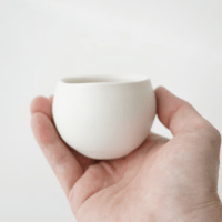 28.　馬場勝文　  白磁マット丸カップ　小