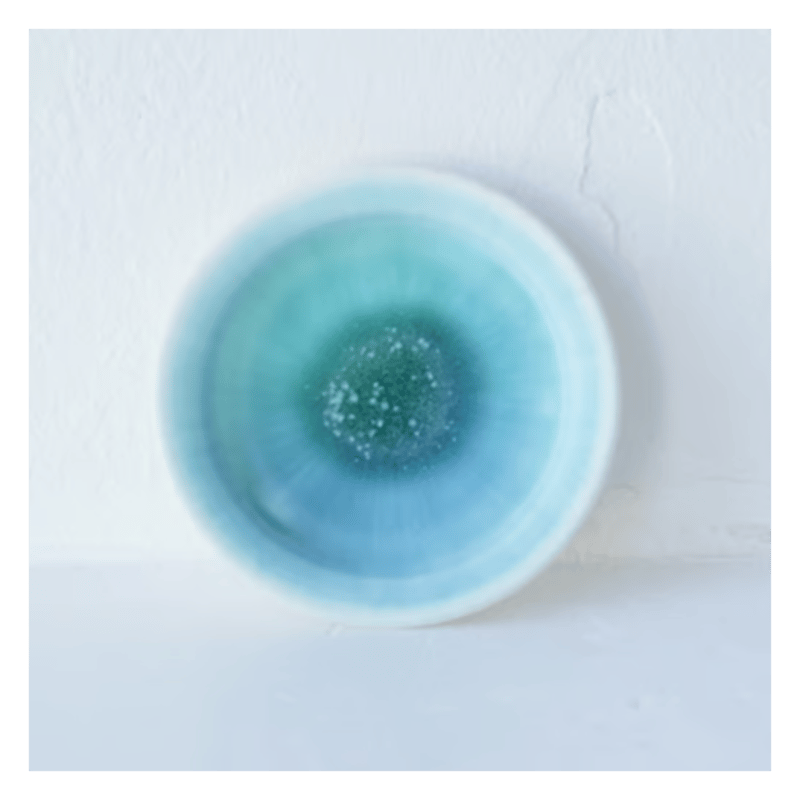 NO.6-P 岩崎龍二 Φ10.3㎝ 豆皿 アイスグリーン | JIBITA