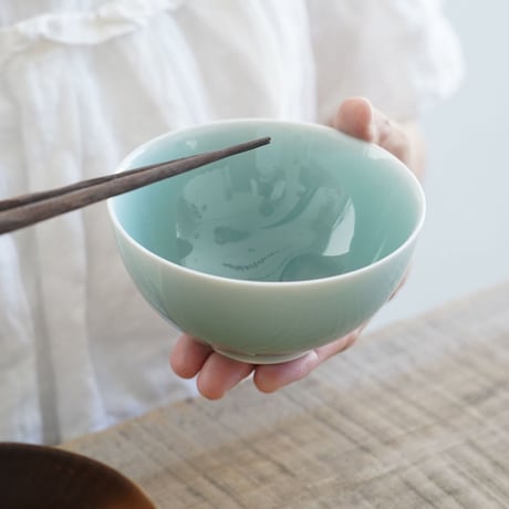 青木昌勝　青磁飯碗　大