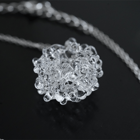 BELLEZA Glass Jewelry 　Crystal loop シルバーネックレス S
