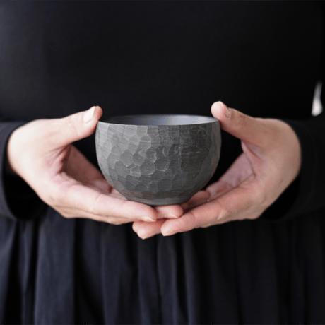 吉田欣司　　珈琲茶碗　C　チェリー　白漆　霧仕上げ