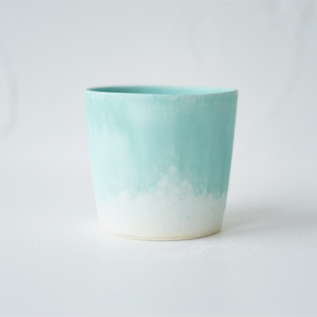 NO.4-F　　岩崎龍二　蕎麦猪口　　　アイスグリーン