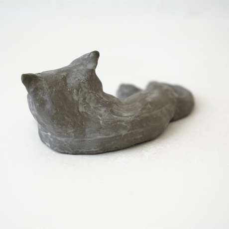 古屋郁　オブジェ　「ガソリンスタンドの猫」 　※訳あり価格40％OFF