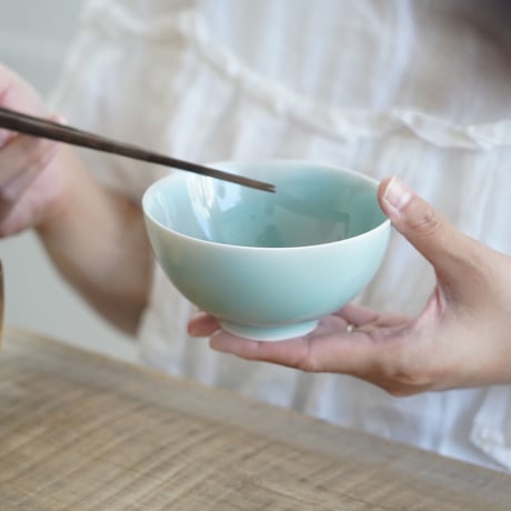 青木昌勝　青磁飯碗　大