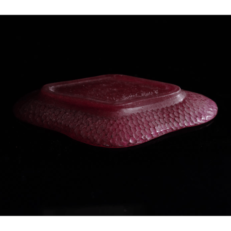 ミウラユリナ　N　槌目花皿　L　red