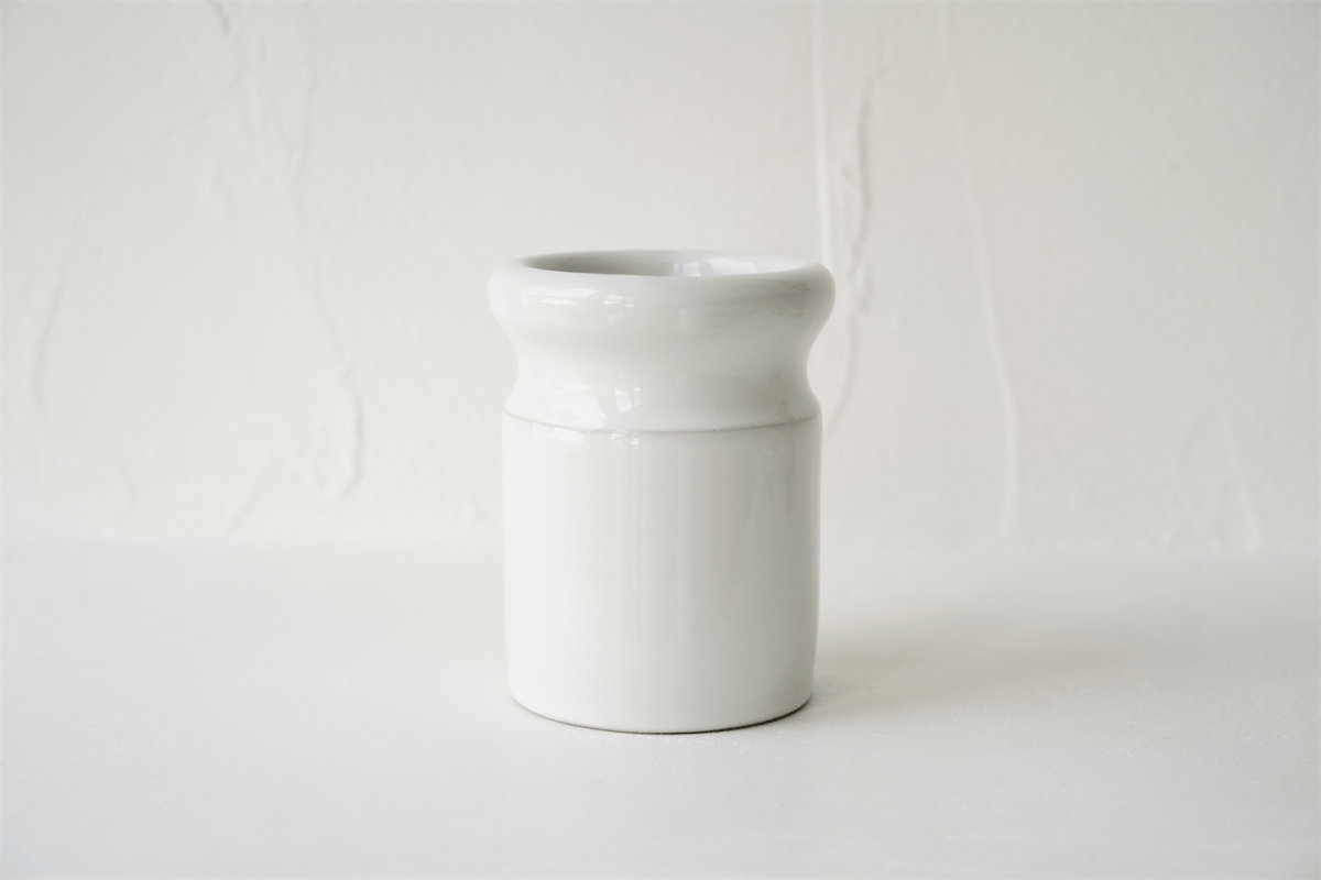 62 角掛政志 白釉 ツール立て（カトラリースタンド）大 ※個体差あり