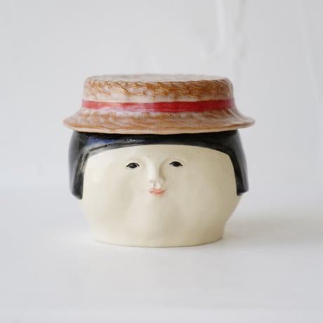 藤田美智 福助 陶器 置物 藤田美智 福助 陶器 置物