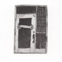 古屋郁　銅版画　22「不思議なドア」　ed.1/7