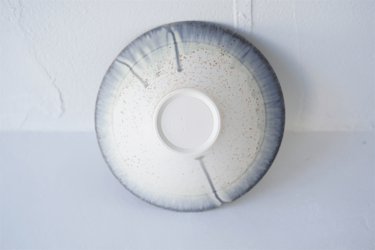 NO.14-I 岩崎龍二 Φ20.7㎝ 7寸リム鉢 ブルーグレー 灰流し | JIBITA