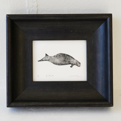 古屋郁　銅版画　30「カイギュウ」　ed.1/7