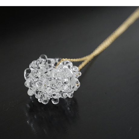BELLEZA Glass Jewelry 　Crystal loop ゴールドネックレス S