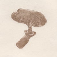 古屋郁　銅版画　20「生えてきたきのこ」　ed.1/7