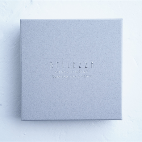 №14　 BELLEZA Glass Jewelry 　Crystal loop イヤリングシルバー