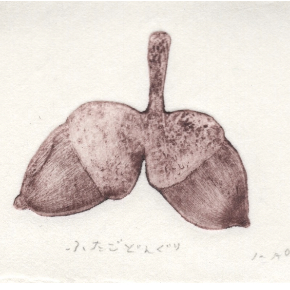古屋郁 銅版画 2「ふたごどんぐり」 ed.2/7 | JIBITA