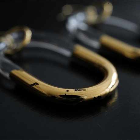 BELLEZA Glass Jewelry　ゴールドチェーンピアス