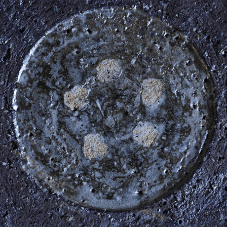NO.262　八田亨　白掛tile　plate　円