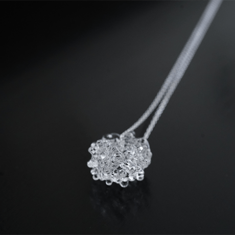 BELLEZA Glass Jewelry 　Crystal loop シルバーネックレス S