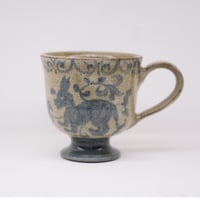 梅本尋司　U-81-4　青花脚付マグカップ　古代イスラーム