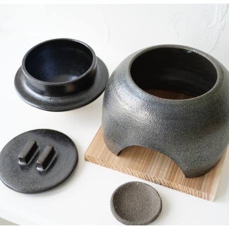 NO.22　大杉康伸　かまどはん（1合炊き）　艶黒×黒