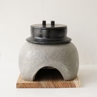 NO.15　大杉康伸　かまどはん（1合炊き）　艶黒・灰