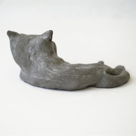 古屋郁　オブジェ　「ガソリンスタンドの猫」 　※訳あり価格40％OFF