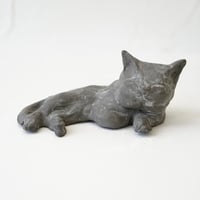 古屋郁　オブジェ　「ガソリンスタンドの猫」 　※訳あり価格40％OFF