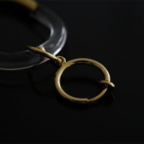 BELLEZA Glass Jewelry　ゴールドチェーンイヤリング