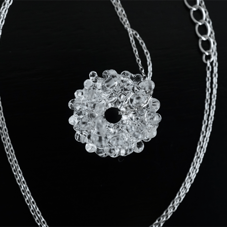 BELLEZA Glass Jewelry 　Crystal loop シルバーネックレス S