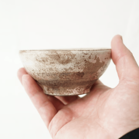 NO.11-3　芳賀稔　剥白４寸鉢　Φ10.5㎝