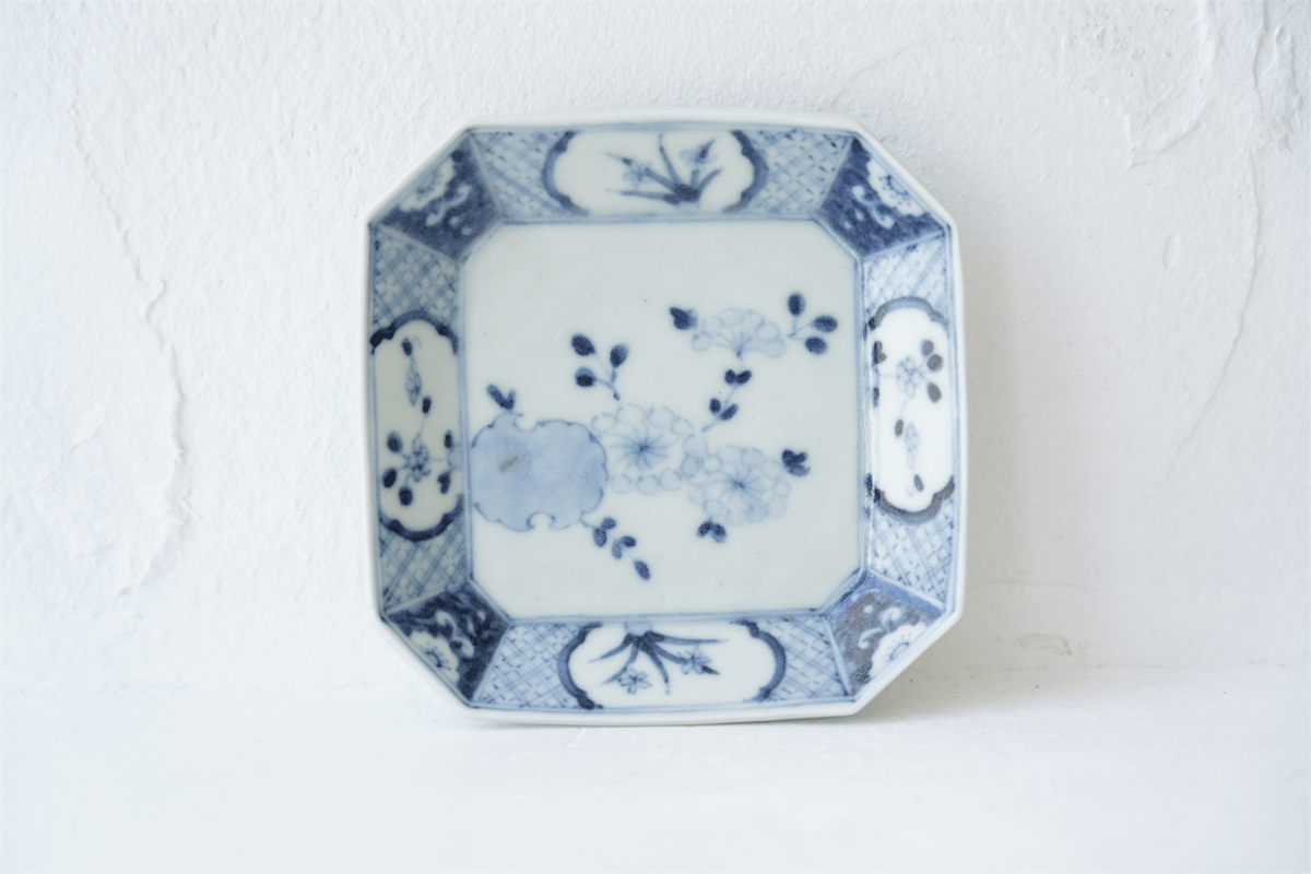 村山朋子 M-40 地紋花角皿 Mサイズ A | JIBITA