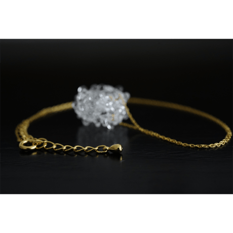 BELLEZA Glass Jewelry 　Crystal loop ゴールドネックレス S