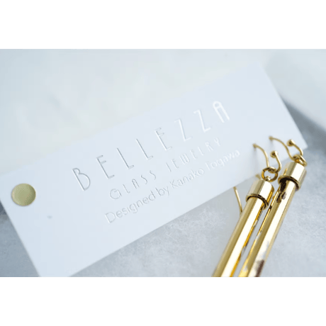 BELLEZA Glass Jewelry　ロングゴールドピアス