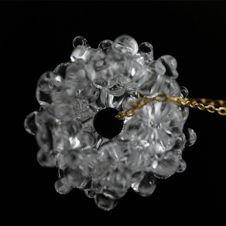 BELLEZA Glass Jewelry 　Crystal loop ゴールドネックレス S