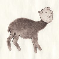 古屋郁　銅版画　38「サマーカットのアルパカ」　ed.1/7