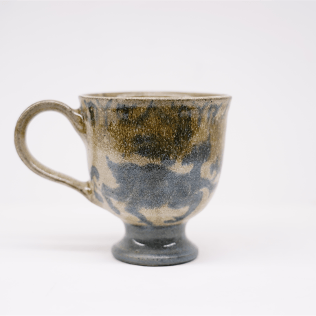 梅本尋司　U-81-3　青花脚付マグカップ　古代イスラーム