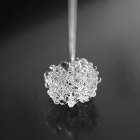BELLEZA Glass Jewelry 　Crystal loop シルバーネックレス M